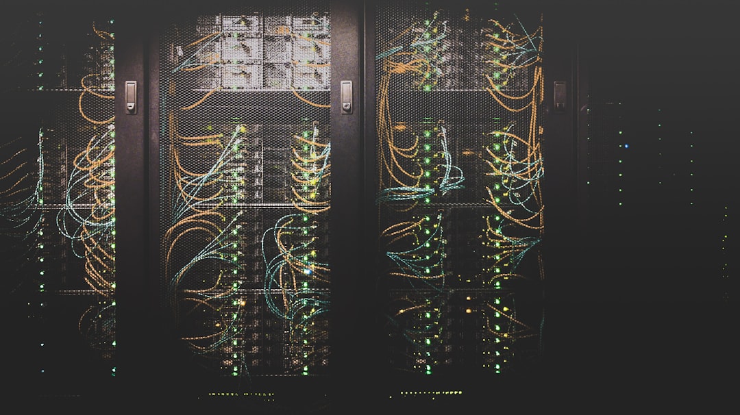 Network servers representing the computing infrastructure behind advanced artificial intelligence