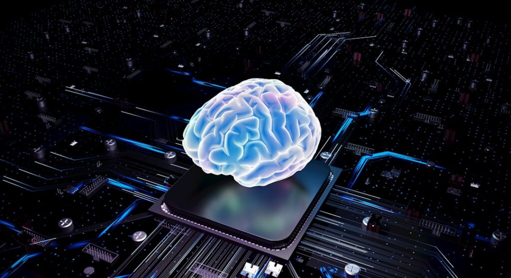 Artificial intelligence concept illustrating the debate over advanced AI safety and risks to humanity
