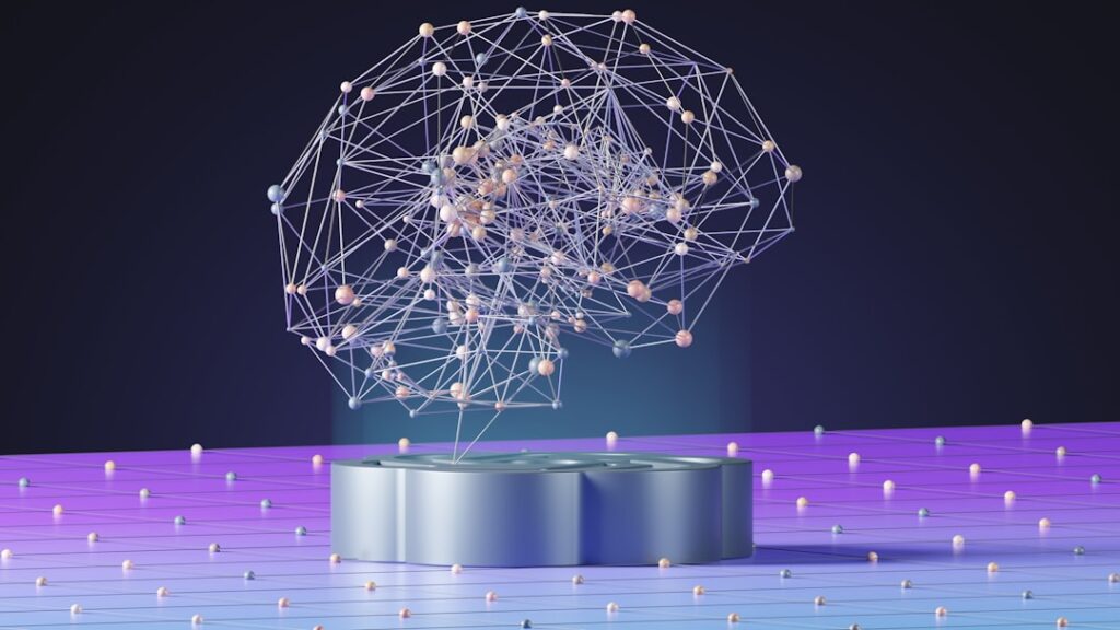 Abstract artificial intelligence network illustrating the race to develop frontier AI and growing safety concerns. Photo by Growtika on Unsplash.