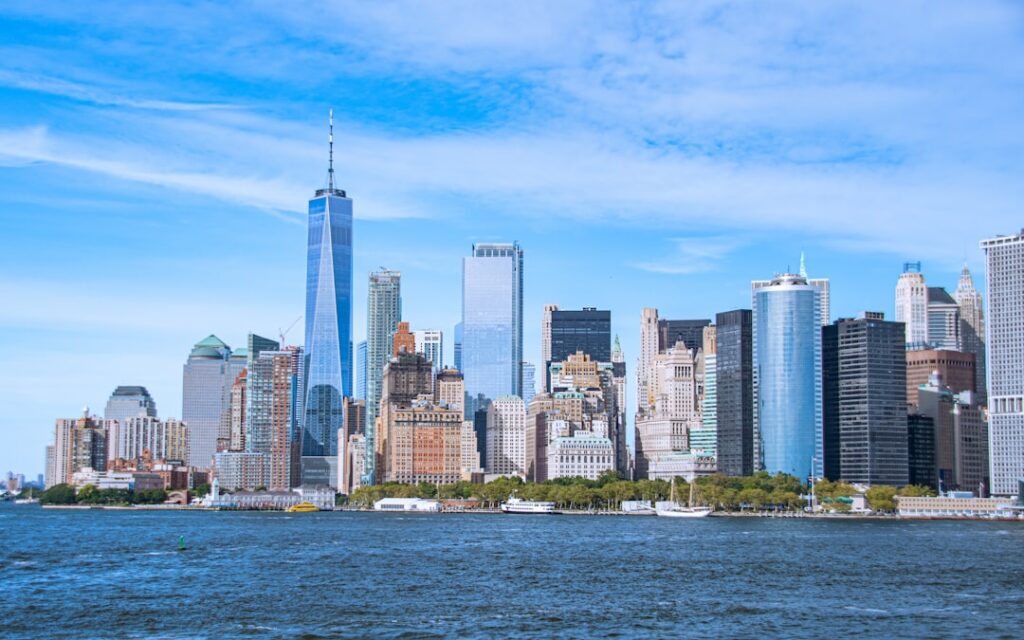 Lower Manhattan skyline with One World Trade Center