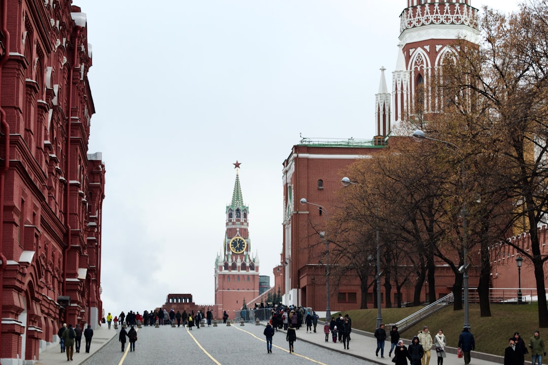 Kremlin Spasskaya Tower in Moscow during Russia's 2026 parliamentary election